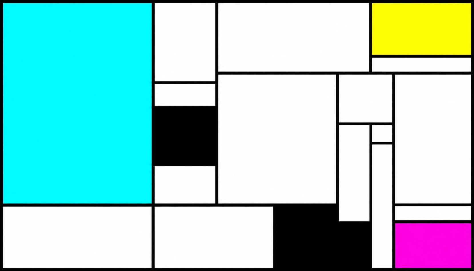 Piet Mondrian (Contemporary Series) - Composition with Cyan, Magenta, and Yellow (2026)